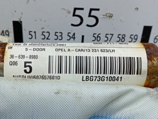 Подушка безопасности боковая (шторка), ориг. номер 24451354, 607657601D, Opel Astra 1998-2009