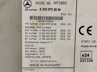 Магнитола, ориг. номер A2038705094, A2038703594, Mercedes CLC 2008-2011