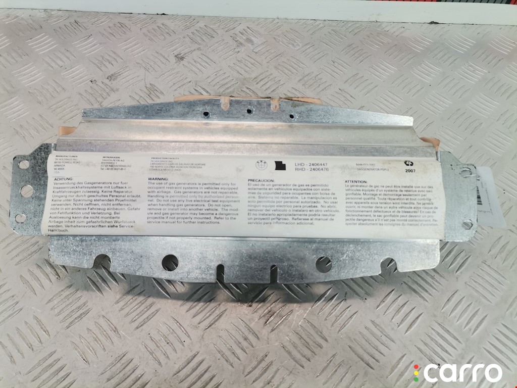 Подушка безопасности пассажира BMW X5 E70 2006-2010, внедорожник 5 дв., левый руль, 2406447, фото 1