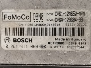Блок управления двигателем, ориг. номер CV6112A650AVA, 0261S11069, Ford Focus 2011-2015