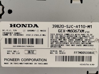 Блок радио, ориг. номер 39820SJCA11, 39820SJCA110M1, Honda Ridgeline 2005-2009