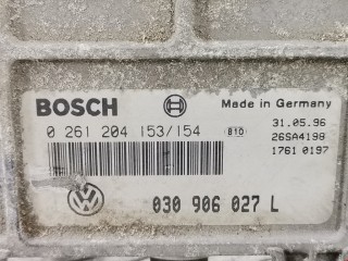 Блок управления двигателем, ориг. номер 030997027MX, 0261204153, Volkswagen Polo 1994-1999