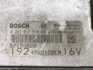 Блок управления двигателем, ориг. номер 0281011510, 55198820, Fiat Stilo 2004-2006