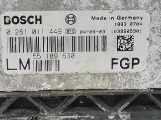 Блок управления двигателем, ориг. номер 55556261, 0281011449, Opel Vectra 2002-2005