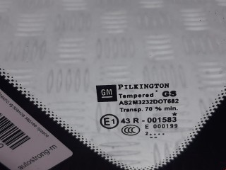 Стекло кузовное боковое правое, ориг. номер 13438297, Opel Astra 2006-2014