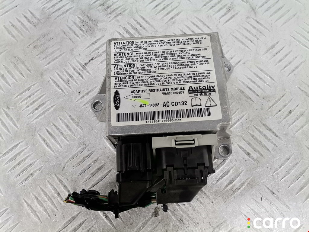 4S7T14B056AC, 603951000 Блок AirBag Ford Mondeo 2006г. - фото №1