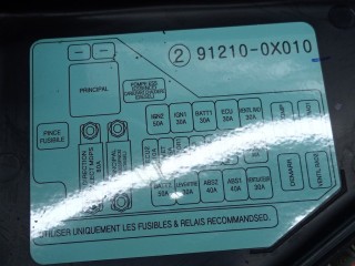 Блок предохранителей, ориг. номер 912100X010, Hyundai i10 2007-2011
