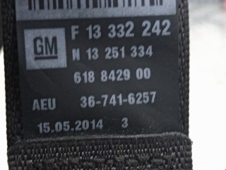 Ремень безопасности задний правый, ориг. номер 13332242, Opel Zafira 2008-2014