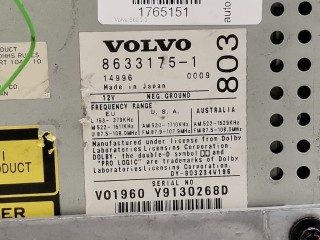 Магнитола, ориг. номер 8651152, 8633175, Volvo S60 2000-2004