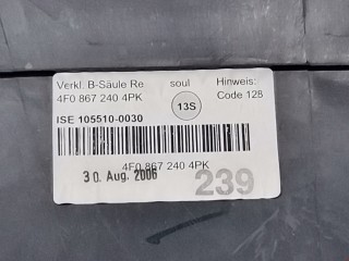 Обшивка стойки, ориг. номер 4F0867240, 4F0867240PK, Audi A6 2004-2008