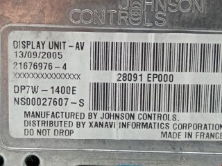 Дисплей, ориг. номер 28091EP000, 216769764, Nissan Navara 2001-2007