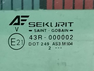 Стекло двери задней левой, ориг. номер 7M0845205A, Volkswagen Sharan 2000-2003