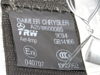 Ремень безопасности задний левый, ориг. номер A2518600085, Mercedes R 2005-2007