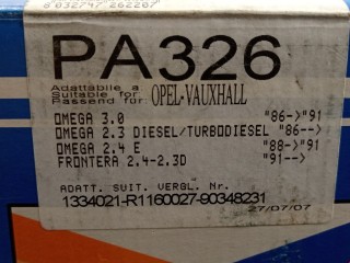 Помпа, ориг. номер 90271492, PA326, Opel Frontera 1992-1998