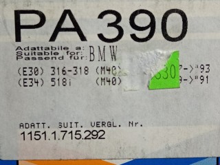 Помпа, ориг. номер 11519070762, PA390, BMW 3 E30 1987-1994