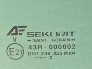 Стекло двери задней правой, ориг. номер 7M0845206B, Volkswagen Sharan 2000-2003