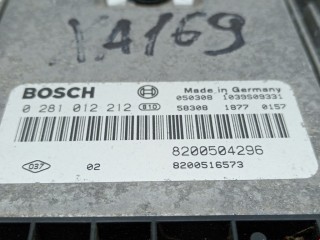 Блок управления двигателем, ориг. номер 8200504296, 0281012212, Renault Laguna 2001-2005