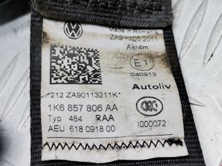 Ремень безопасности задний правый, ориг. номер 1K6857806AA, Volkswagen Golf 2008-2012