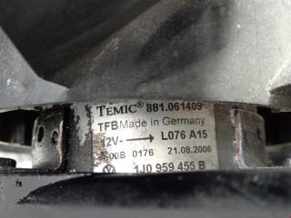 Вентилятор радиатора, ориг. номер 6E0959455A, 881061409, Volkswagen Fox 2003-2009