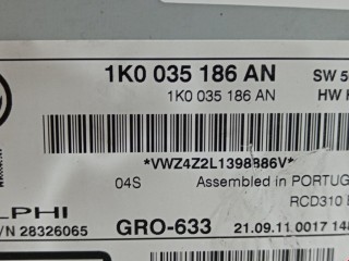 Магнитола, ориг. номер 1K0035186AN, 28326065, Volkswagen Passat 2011-2015