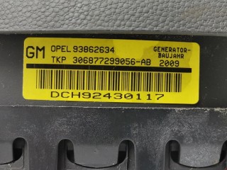 Подушка безопасности водителя, ориг. номер 93862634, 39171215, Opel Astra 1998-2009
