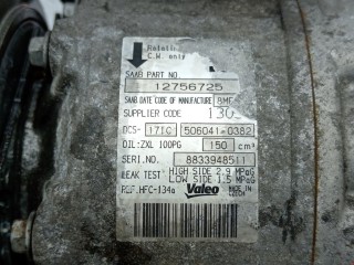 Компрессор кондиционера, ориг. номер 12756725, 5060410382, Saab 9-5 2005-2010