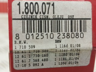 Датчик давления масла, ориг. номер 12618611273, 1800071, BMW 1 E87/E81/E82/E88 2007-2011
