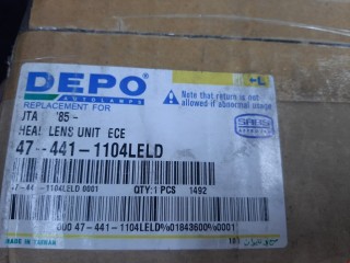 Стекло фары левой, ориг. номер 474411104LELD, Volkswagen Jetta 2 1987-1992