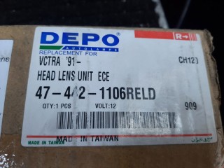 Стекло фары правой, ориг. номер 474421106RELD, Opel Vectra 1988-1995