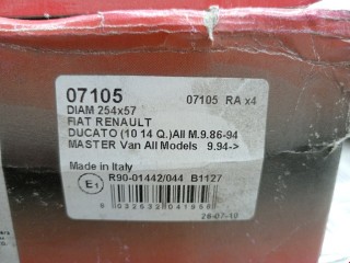 Тормозные колодки, ориг. номер 07105, 7701204638, Renault Master 1990-1997