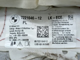 Подушка безопасности боковая (шторка), ориг. номер 7221046, 72127221046, BMW 3 F30/F31/GT F34 2011-2016