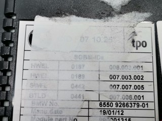 Дисплей, ориг. номер 65509297272, 9266379, BMW 5 F10/F11/GT F07 2009-2013