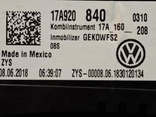 панель приборов (щиток), ориг. номер 17A920840, Volkswagen Jetta 7 поколение 2018-2022