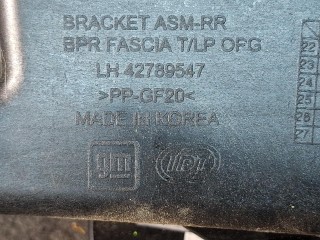 кронштейн крепления бампера заднего левый, ориг. номер 42789547, Chevrolet Trax 2 поколение 2023-2026