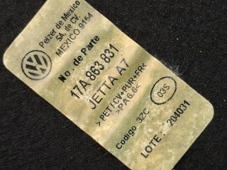 Шумоизоляция капота, ориг. номер 17A863831, Volkswagen Jetta 7 поколение 2018-2022