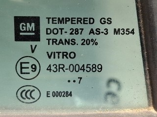 стекло двери задней правой, ориг. номер 43R000265, 43R-004589, Chevrolet Equinox 3 поколение 2017-2021