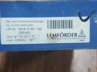 колодки тормозные, ориг. номер WVA21301155, A0024200120, Mercedes E