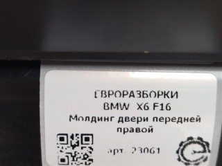 Молдинг двери передней правой Shadow Line., ориг. номер NOMER, 51337247796, KATALOGU, BMW X6 F16 2014-2020