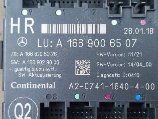 Блок управления двери, ориг. номер A1669006507, A1669006307, NOMER, A1669009714, A1669000015, A1668205226, KATALOGU, SOVMESTIMYE, A1669028803, Mercedes-Benz GLS X166 2015-2019