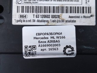 Блок AirBag, ориг. номер A1669002003, 0281011135, NOMER, KATALOGU, SOVMESTIMYE, 1668200426, 1669002003, 1669027401, Mercedes-Benz ML 63 AMG W166