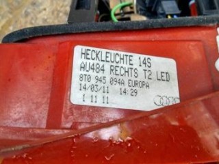 Фонарь задний правый в крышку LED., ориг. номер NOMER, 8T0945094D, KATALOGU, Audi A5 8T 2007-2011