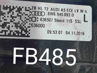 Фонарь задний левый, ориг. номер 8W6945093D, Audi A5 II 2016-2020