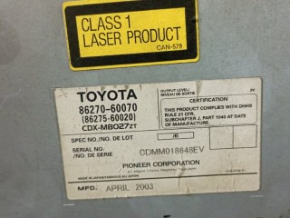 CD-чейнджер, ориг. номер 8627060070, Toyota Land Cruiser Prado 2002-2007