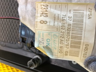 Обшивка двери (карта) задняя правая, ориг. номер 7L6867212, Volkswagen Touareg 7L6 2002-2007