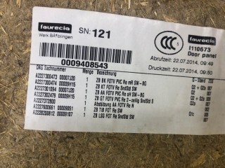 Обшивка двери (карта) задняя правая, ориг. номер A2227300473, Mercedes-Benz S-Class W222 2013-2017