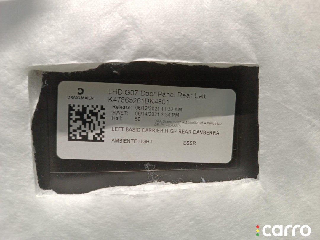 обшивка двери задней левой BMW X7 G07 2018-2022, внедорожник 5 дв., левый руль, 51425A1C763, фото 10