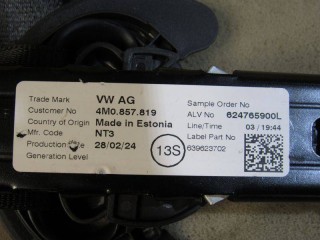 Ремень безопасности передний левый, ориг. номер 9Y0857705J, Porsche Cayenne PO536