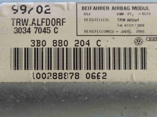 Подушка безопасности пассажира, ориг. номер 3B0880204C, Skoda Superb 2001-2006