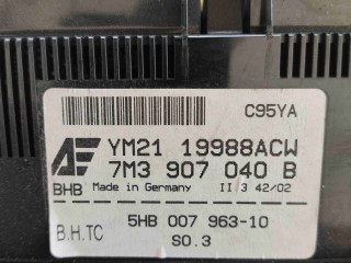 Блок управления печки/климат-контроля, ориг. номер 7M3907040B, Volkswagen Sharan Rest 2000-2003