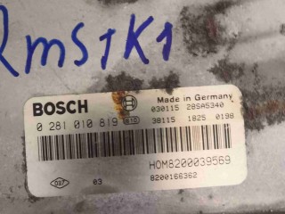 Блок управления двигателем (ЭБУ)), ориг. номер 0281010819, Renault Scenic 1 1999-2003